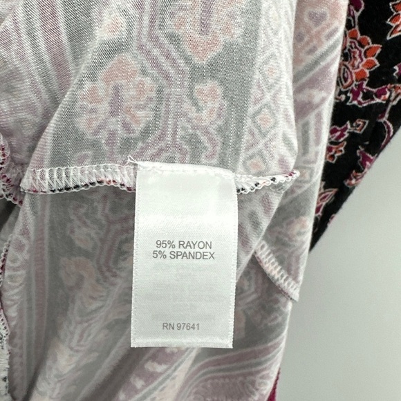 J. Jill Maxi Dress All Over Print Size Medium Rayon Stretch - Picture 4 of 4